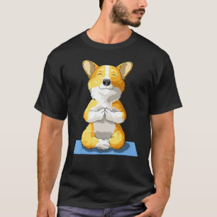 Corgi-Yoga-Haltung Hund Pembroke Welsh Corgi Besit T-Shirt