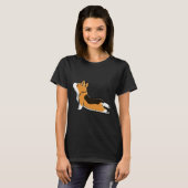 Corgi Yoga Pose T-Shirt (Vorne ganz)