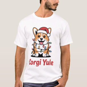 Corgi Yule Lustiges Weihnachten Kawaii Corgi Hunde T-Shirt
