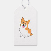 Corgi Zeichnend Geschenkanhänger (Vorderseite)