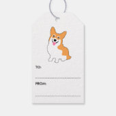 Corgi Zeichnend Geschenkanhänger (Rückseite)