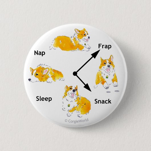 Corgi-Zeiten Knopf Button (Vorderseite)