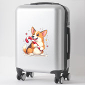 Corgi Zuckerstangenfreude Aufkleber (Koffer)