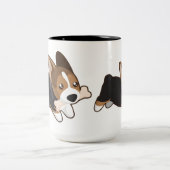 Corgi Zweifarbige Tasse (Mittel)