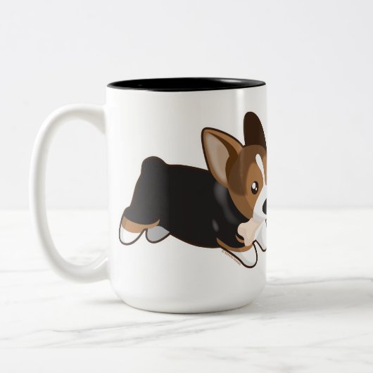 Corgi Zweifarbige Tasse (Links)