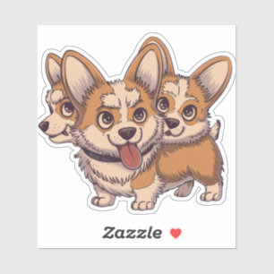 Corgiberus Der süße Wächter Aufkleber