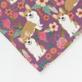 Corgiblumendecke - lila fleecedecke (Ecke)