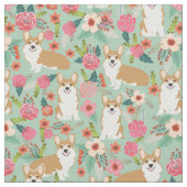 Corgiblumengewebe - Minze Stoff (Nahaufnahme)