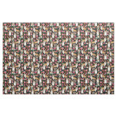 Corgiblumengewebe - Schwarzes Stoff (Fat Quarter (45,7 x 55,9 cm))