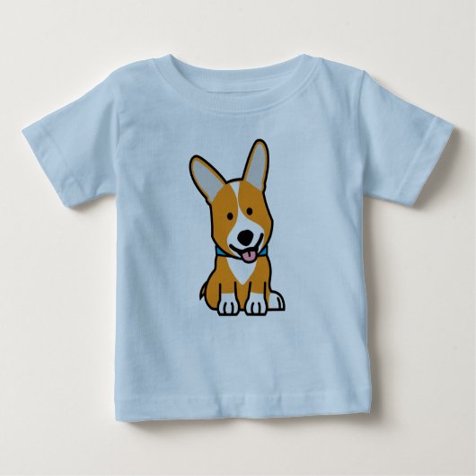 CorgiCorgis verfolgen Welpenhündchen glücklichen Baby T-shirt (Vorderseite)