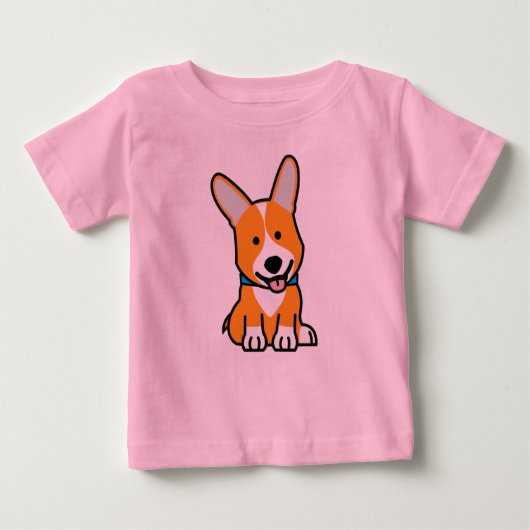 CorgiCorgis verfolgen Welpenhündchen glücklichen Baby T-shirt (Vorderseite)