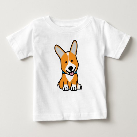 CorgiCorgis verfolgen Welpenhündchen glücklichen Baby T-shirt (Vorderseite)