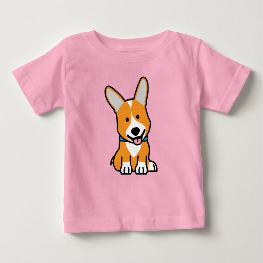 CorgiCorgis verfolgen Welpenhündchen glücklichen Baby T-shirt (Vorderseite)