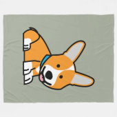 CorgiCorgis verfolgen Welpenhündchen glücklichen Fleecedecke (Vorderseite (Horizontal))