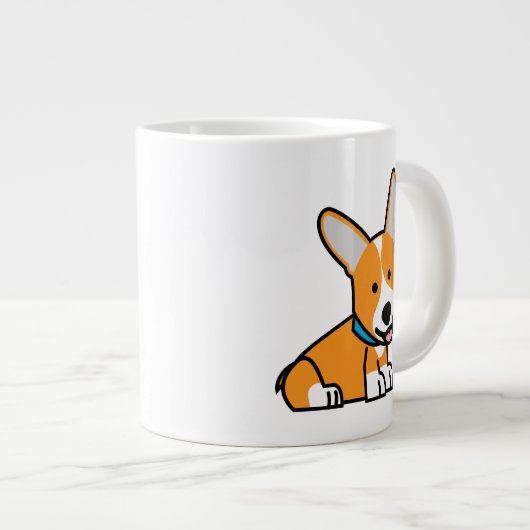 CorgiCorgis verfolgen Welpenhündchen glücklichen Jumbo-Tasse (Vorderseite Rechts)