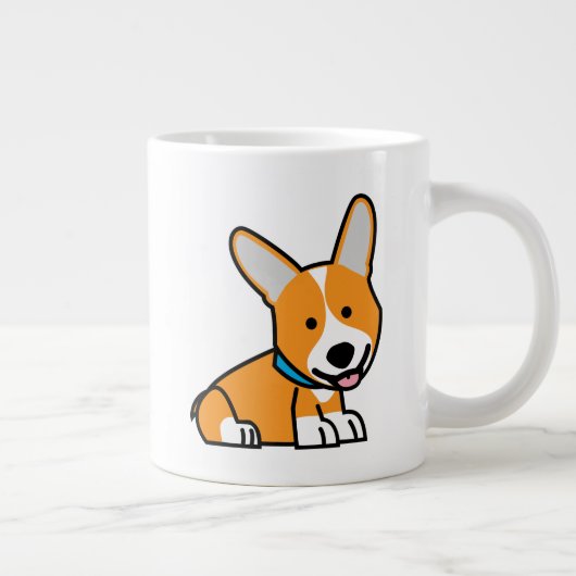 CorgiCorgis verfolgen Welpenhündchen glücklichen Jumbo-Tasse (Rechts)