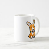 CorgiCorgis verfolgen Welpenhündchen glücklichen Kaffeetasse (VorderseiteRechts)