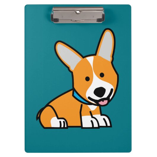 CorgiCorgis verfolgen Welpenhündchen glücklichen Klemmbrett (Vorderseite)