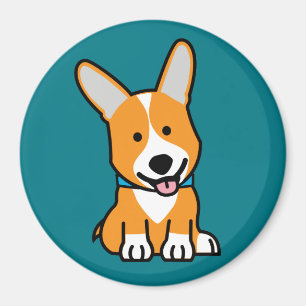 CorgiCorgis verfolgen Welpenhündchen glücklichen Magnet