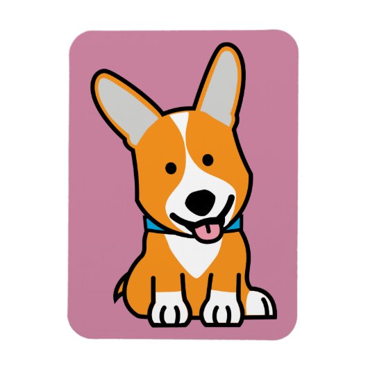 CorgiCorgis verfolgen Welpenhündchen glücklichen Magnet (Vertikal)