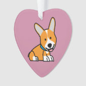 CorgiCorgis verfolgen Welpenhündchen glücklichen Ornament (Vorderseite)