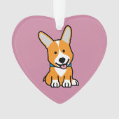 CorgiCorgis verfolgen Welpenhündchen glücklichen Ornament (Vorderseite)
