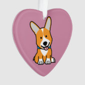 CorgiCorgis verfolgen Welpenhündchen glücklichen Ornament (Vorderseite)