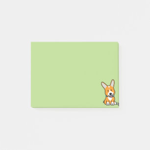 CorgiCorgis verfolgen Welpenhündchen glücklichen Post-it Klebezettel