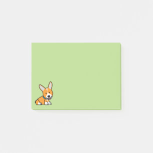 CorgiCorgis verfolgen Welpenhündchen glücklichen Post-it Klebezettel