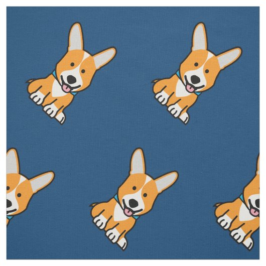CorgiCorgis verfolgen Welpenhündchen glücklichen Stoff (Muster)