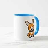 CorgiCorgis verfolgen Welpenhündchen glücklichen Tasse (VorderseiteRechts)