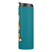 CorgiCorgis verfolgen Welpenhündchen glücklichen Thermosbecher (Nach rechts gedreht)