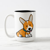 CorgiCorgis verfolgen Welpenhündchen glücklichen Zweifarbige Tasse (Links)