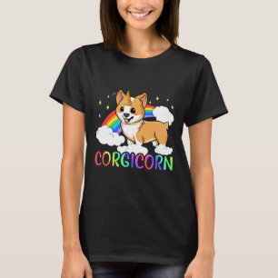 Corgicorn Corgi Einhorn Regenbogen T-Shirt