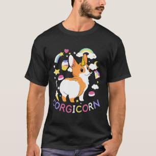 Corgicorn Süßer Corgi Einhorn Regenbogen T-Shirt