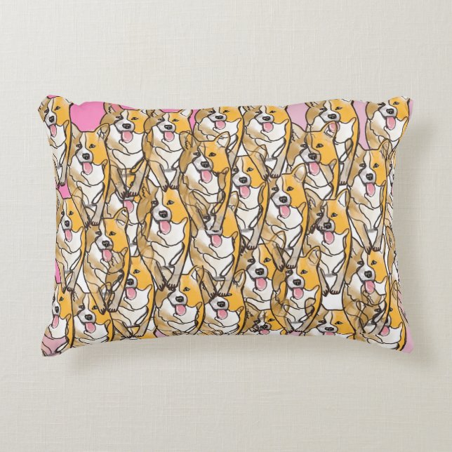 Corgie Accent Pillow Dekokissen (Vorderseite)