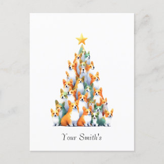 Corgies Christmas Feiertagspostkarte