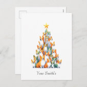 Corgies Christmas Feiertagspostkarte (Vorne/Hinten)