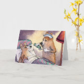 Corgihundekrankenschwester, erhalten wohle bald karte (Gelbe Blume)