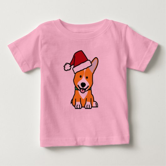 Corgihundewelpe Baby T-shirt (Vorderseite)