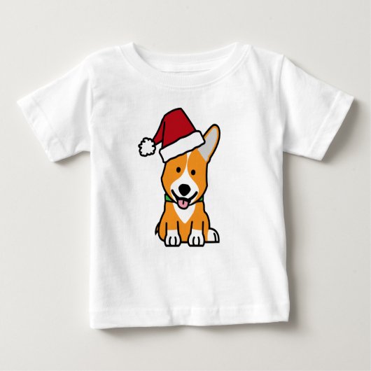 Corgihundewelpe Baby T-shirt (Vorderseite)