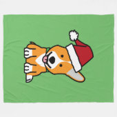 Corgihundewelpe Fleecedecke (Vorderseite (Horizontal))