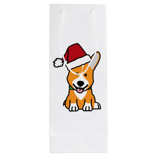 Corgihundewelpe Geschenktüte Für Weinflaschen (Rückseite)