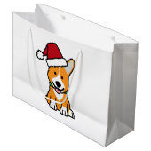 Corgihundewelpe Große Geschenktüte (Vorderseite Schrägansicht)