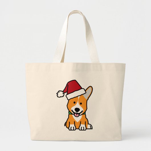 Corgihundewelpe Jumbo Stoffbeutel (Vorne)