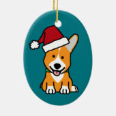 Corgihundewelpe Keramik Ornament (Hinten)
