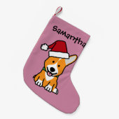 Corgihundewelpe Kleiner Weihnachtsstrumpf (Vorderansicht (hängend))