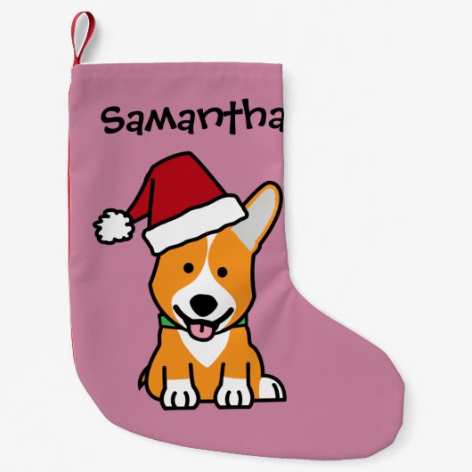 Corgihundewelpe Kleiner Weihnachtsstrumpf (Vorderseite)