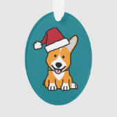 Corgihundewelpe Ornament (Rückseite)