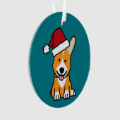 Corgihundewelpe Ornament (Vorderseite)